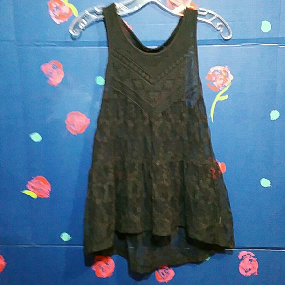 Express Navy Lace Camisole Tank Top Swimsuit CoverUp XS - Picture 5 of 7